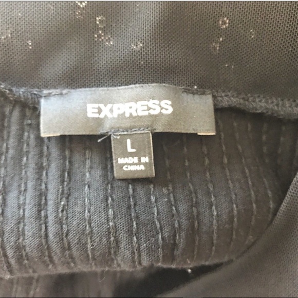 Express Black Sequin Party Dress Sz L - HOST PICK - Picture 6 of 8